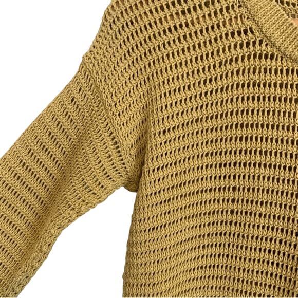 Madewell Mustard Yellow Loose Knit Pullover Sweater - Picture 6 of 7